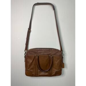 Coach Bleecker Leather Slim Briefcase 70901 Brown